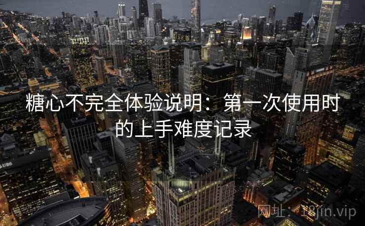 糖心不完全体验说明：第一次使用时的上手难度记录