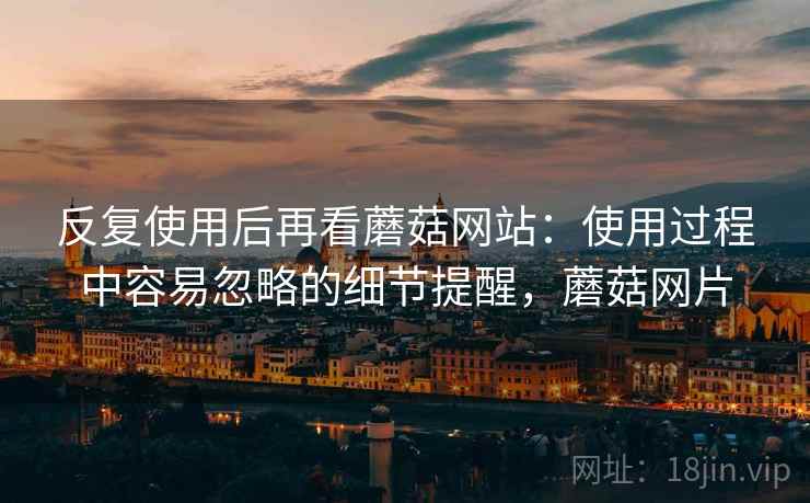 反复使用后再看蘑菇网站：使用过程中容易忽略的细节提醒，蘑菇网片