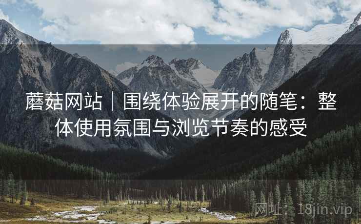 蘑菇网站｜围绕体验展开的随笔：整体使用氛围与浏览节奏的感受