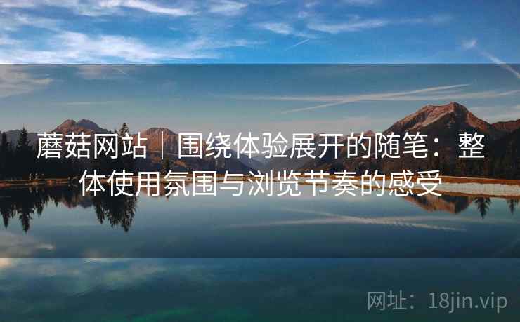 蘑菇网站｜围绕体验展开的随笔：整体使用氛围与浏览节奏的感受