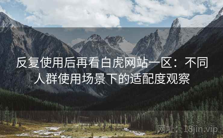 反复使用后再看白虎网站一区：不同人群使用场景下的适配度观察