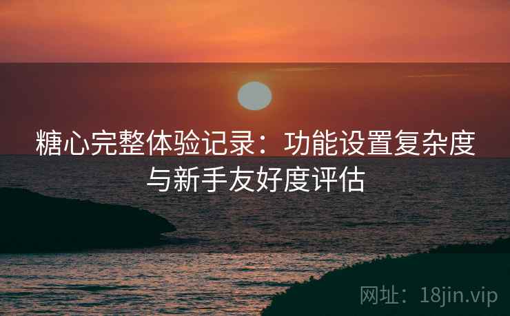 糖心完整体验记录:功能设置复杂度与新手友好度评估 糖心完整体验记录:功能设置复杂度与新手友好度评估